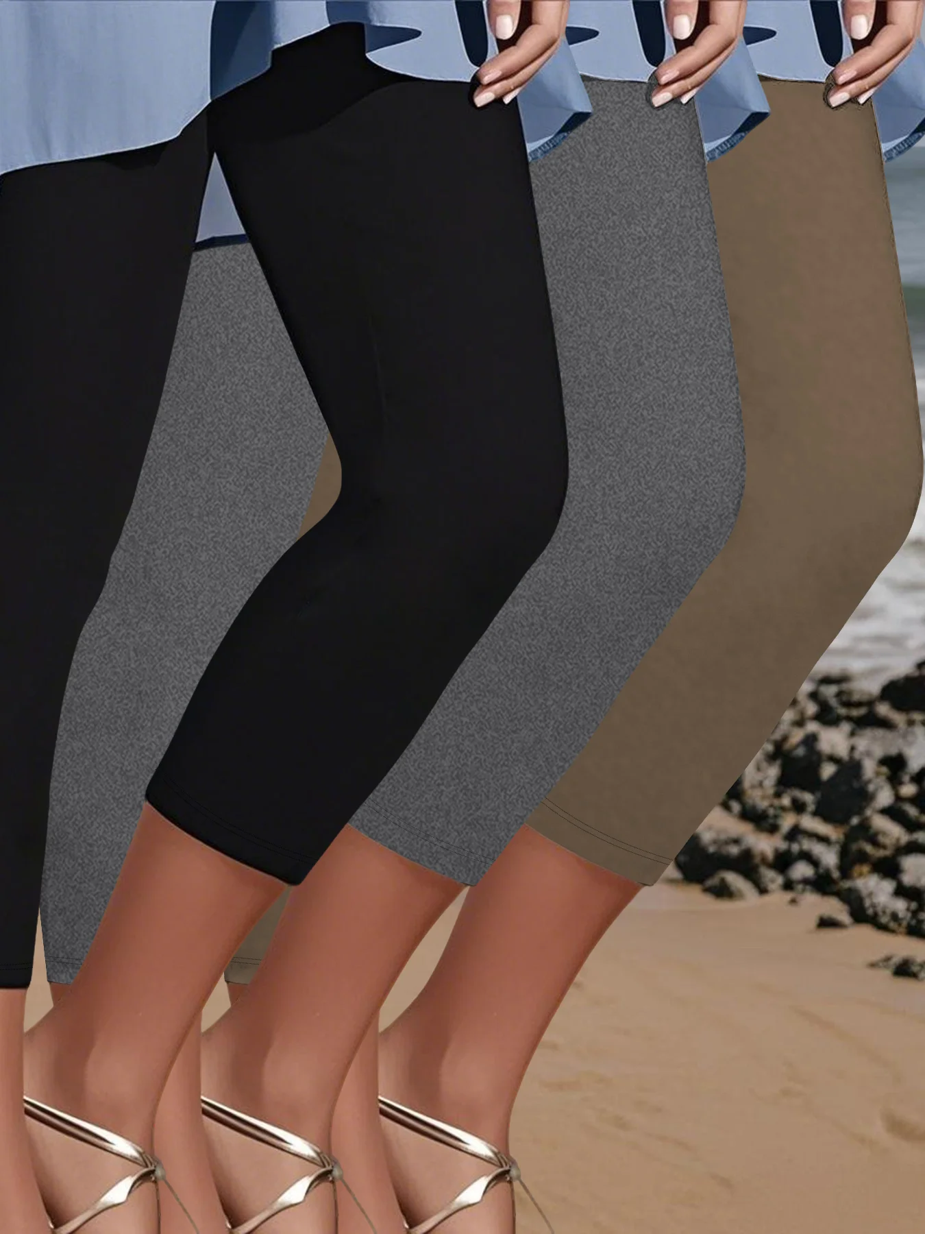 Комплект из 3-х супермягких капри-леггинсов для женщин, не просвечивающие, для тренировок, бега, йоги и занятий спортом
Комплект из 3-х супермягких капри-леггинсов для женщин, не просвечивающие, для тренировок, бега, йоги и занятий спортом