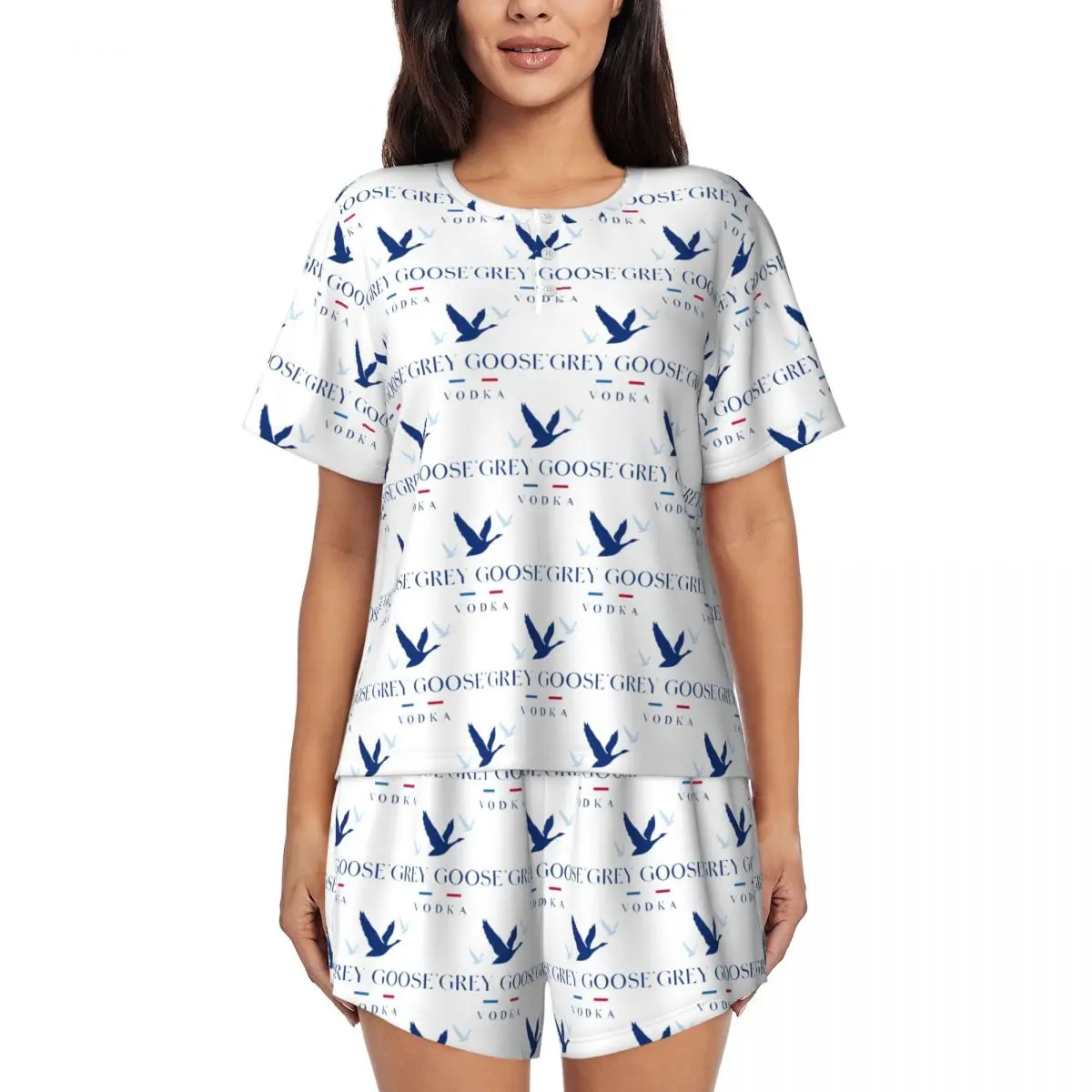 Grey Goose Vodka Round Neck Short Sleeves Nightdress for Sleeping Sleepshirts Women Soft Pajama Set Short Pants
Grey Goose Vodka Round Neck Short Sleeves Nightdress for Sleeping Sleepshirts Women Soft Pajama Set Short Pants