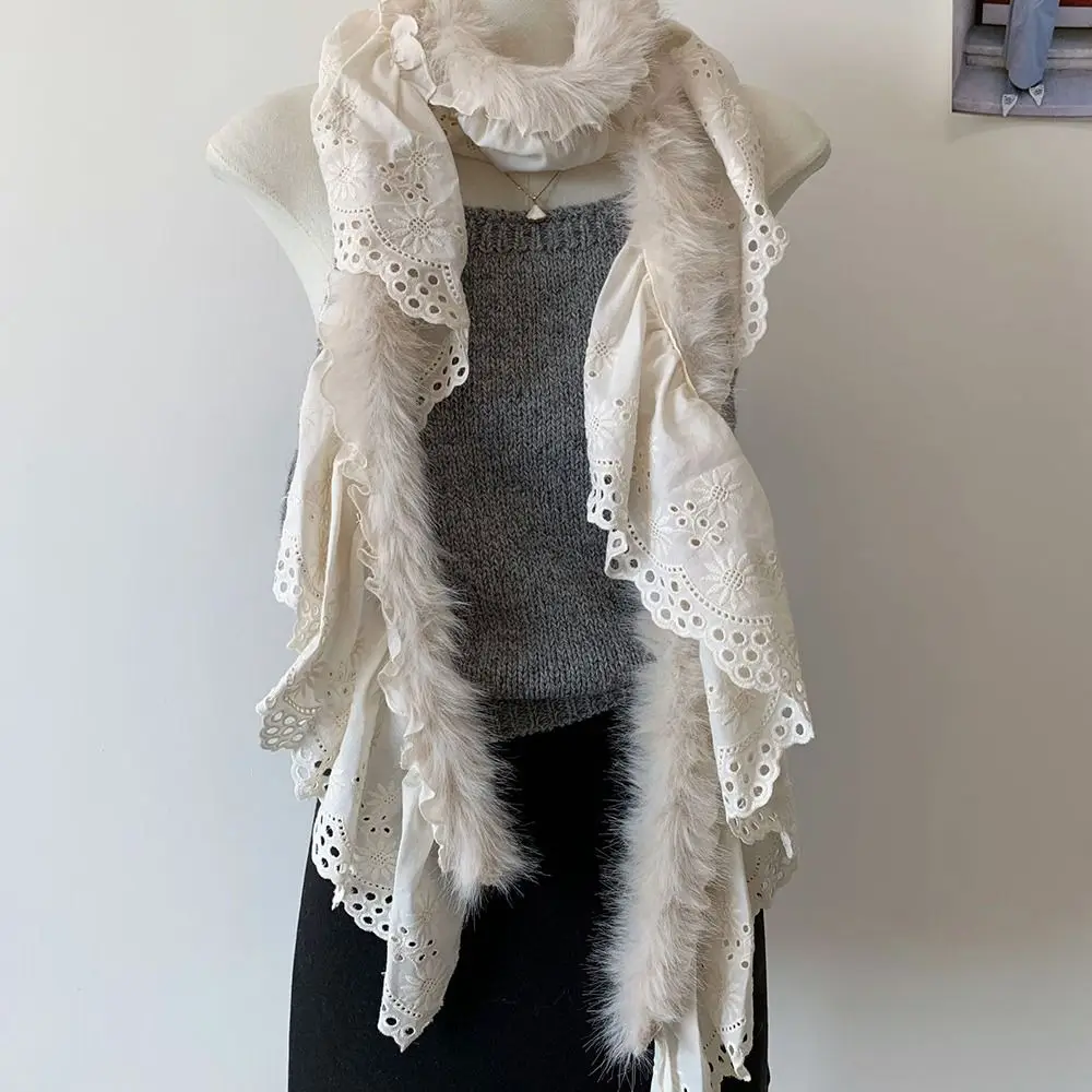 Trendy Black White Y2K Scarf Neck Warmer Hottie Lace&Hairy Scarf Hot Girl Decorative Scarf Y2k Aesthetic
Trendy Black White Y2K Scarf Neck Warmer Hottie Lace&Hairy Scarf Hot Girl Decorative Scarf Y2k Aesthetic