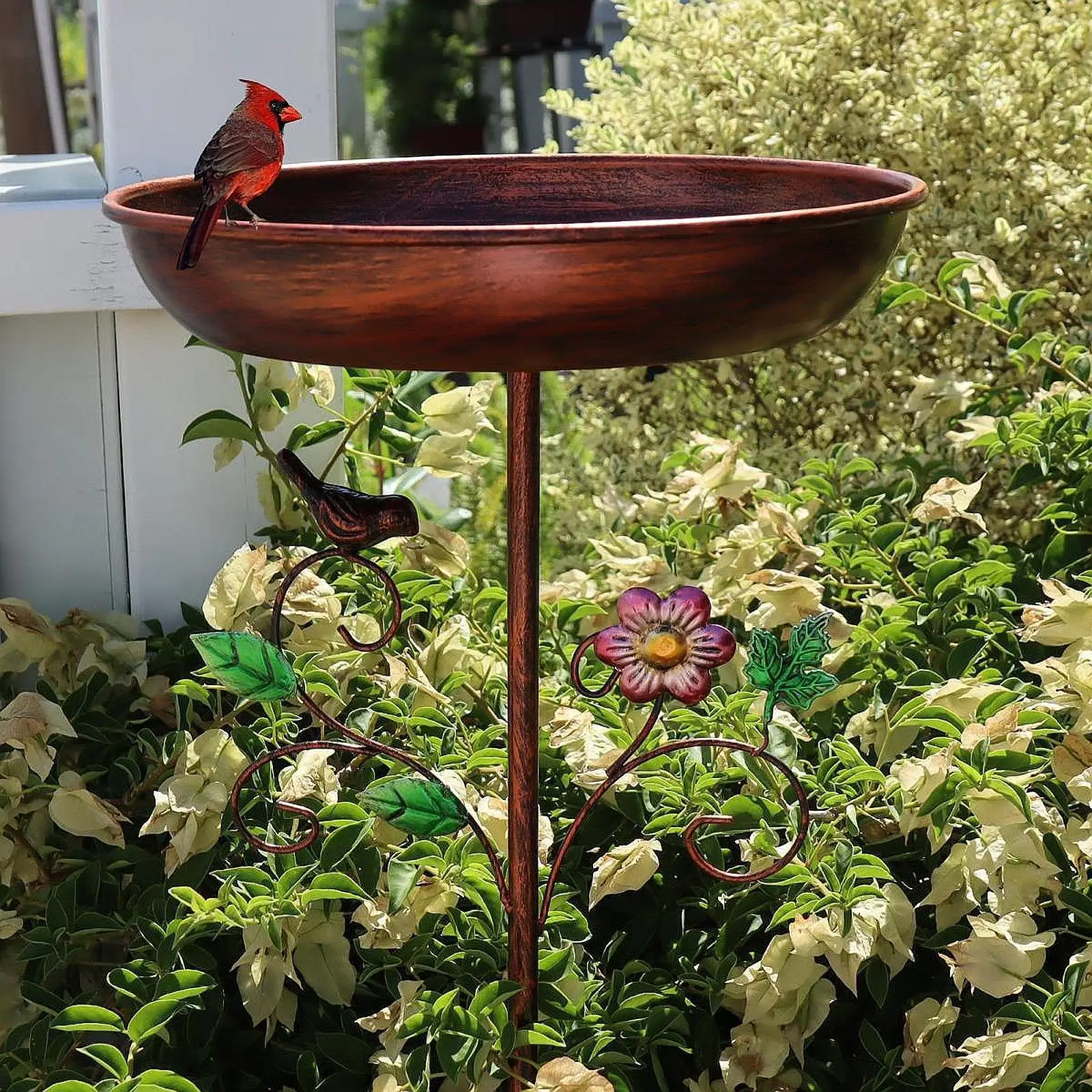 Ванна для птиц, поднос для кормления птиц, пейзажная декоративная миска для воды с садовым колком для питья на открытом воздухе, лужайке, двора 
Ванна для птиц, поднос для кормления птиц, пейзажная декоративная миска для воды с садовым колком для питья на открытом воздухе, лужайке, двора