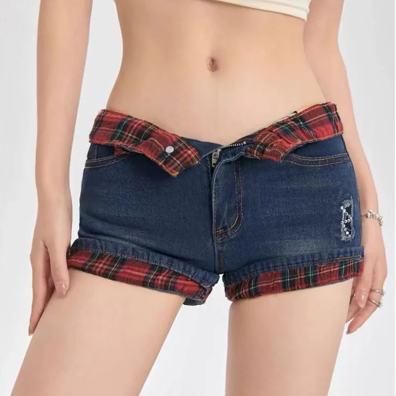Y2K Low-Waist Plaid Patchwork Denim Shorts Women Sexy Slim Fit Bodycon Hot Short Pants 2026 New Streetwear Summer Mini Shorts
Y2K Low-Waist Plaid Patchwork Denim Shorts Women Sexy Slim Fit Bodycon Hot Short Pants 2026 New Streetwear Summer Mini Shorts