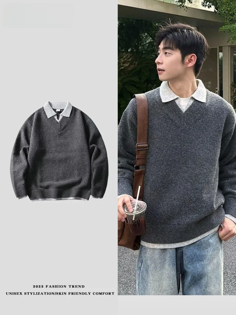 Loose Fit V-Ne Knitwear Base irt American Aosphere Sle Men's Autumn Winter Polyester Fiber Casual Wear
Loose Fit V-Ne Knitwear Base irt American Aosphere Sle Men's Autumn Winter Polyester Fiber Casual Wear
