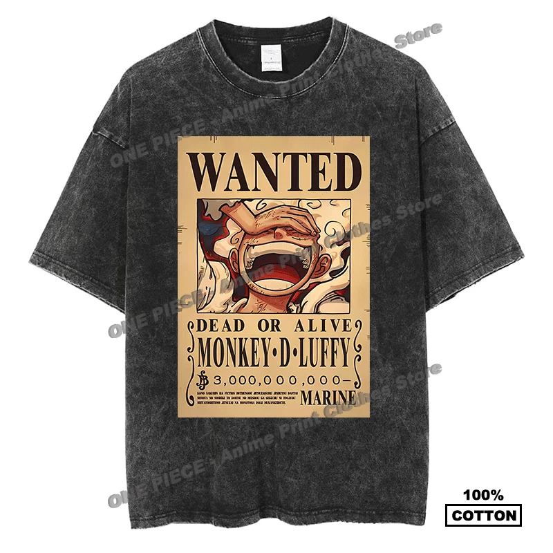 Japanese Cartoon Anime One Piece Wanted Print T Shirt Hip Hop Street Men Women Casual Short Sleeve Cotton Vintage Oversized Tees
Japanese Cartoon Anime One Piece Wanted Print T Shirt Hip Hop Street Men Women Casual Short Sleeve Cotton Vintage Oversized Tees