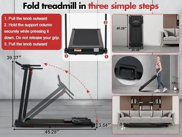 Treadmill with 8% Incline, Portable Treadmills for Home with Handle, Foldable Treadmills with 265 Lbs
Treadmill with 8% Incline, Portable Treadmills for Home with Handle, Foldable Treadmills with 265 Lbs