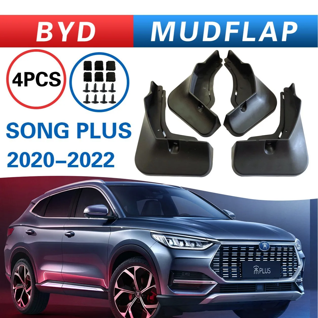 For BYD Song Pllus mudguard SONG Plus 2020-2022,car mudguard, Splash proof mudguard, front and rear wheel fender
For BYD Song Pllus mudguard SONG Plus 2020-2022,car mudguard, Splash proof mudguard, front and rear wheel fender