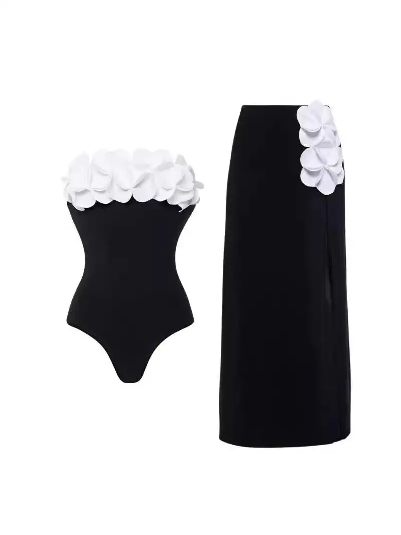 Элитный купальник-бикини с 3D цветами, черно-белый, цельный, для женщин, для отдыха на природе и термальных источников, повседневный купальный костюм
Элитный купальник-бикини с 3D цветами, черно-белый, цельный, для женщин, для отдыха на природе и термальных источников, повседневный купальный костюм