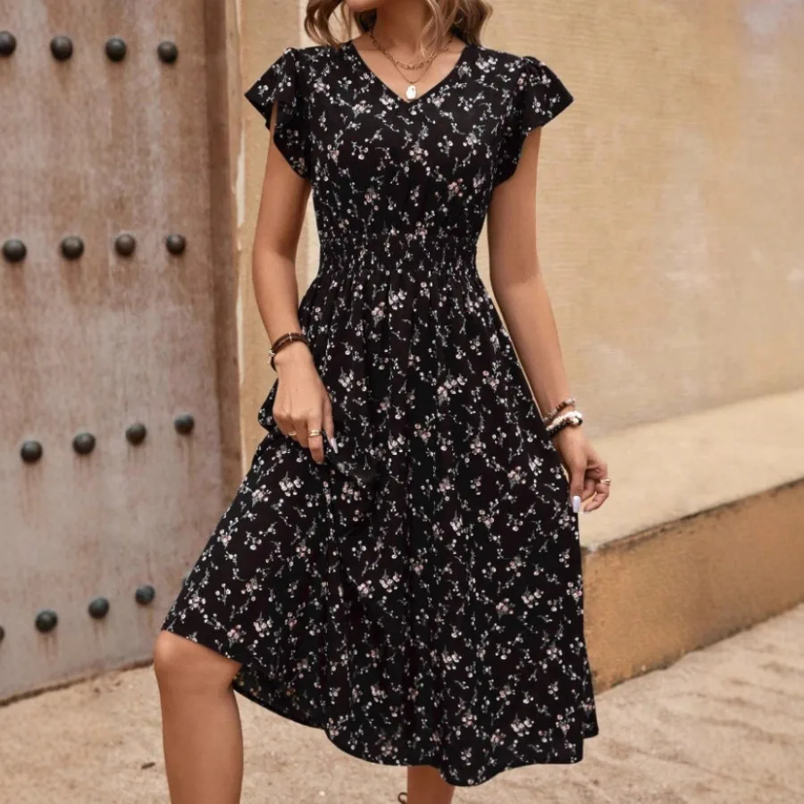 【HOT】European and American women's clothing spring and autumn 2026 new French fashion dress women's short-sleeved floral
【HOT】European and American women's clothing spring and autumn 2026 new French fashion dress women's short-sleeved floral