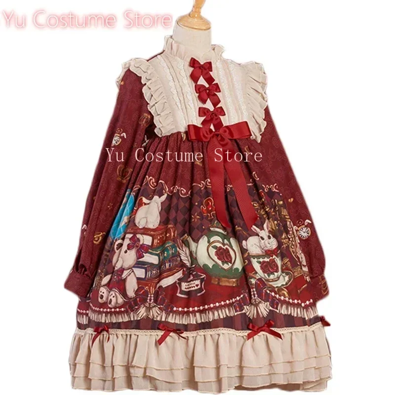 Yu Costume Crowned Bear Sweet Long Sleeve Lolita OP Dress Party Tea Victorian Elegant Dress Loli 2025
Yu Costume Crowned Bear Sweet Long Sleeve Lolita OP Dress Party Tea Victorian Elegant Dress Loli 2025
