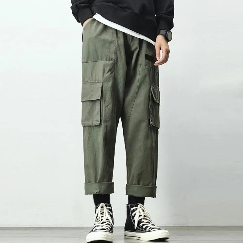 Bottoms Popular Elastic Waist Lace-up Pants Temperament Men Cargo Pants Multiple Pockets for Daily Wear
Bottoms Popular Elastic Waist Lace-up Pants Temperament Men Cargo Pants Multiple Pockets for Daily Wear