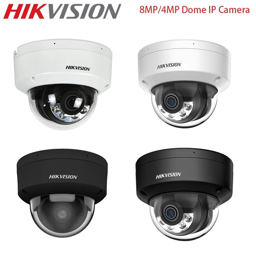 Hikvision 4K Dome IP POE Camera 8MP/ 4MP Smart Hybrid Light Fixed Network Camera Black White
Hikvision 4K Dome IP POE Camera 8MP/ 4MP Smart Hybrid Light Fixed Network Camera Black White