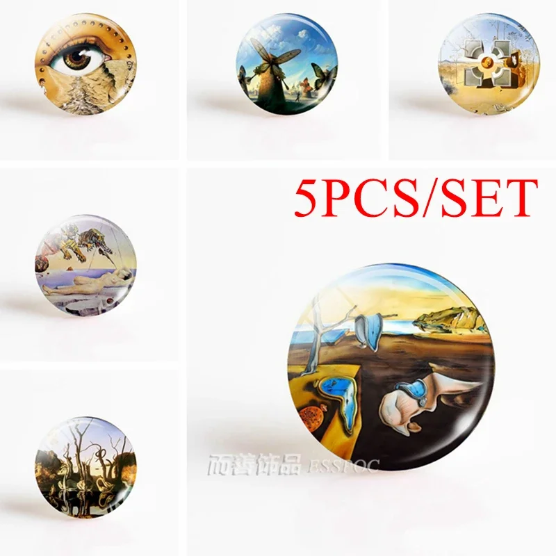 5PCS/SET Salvador Dali Art 12/16/20/25/30mm Round Accessories Glass Cabochon DIY Pendant Handmade Jewelry Making Blank Base
5PCS/SET Salvador Dali Art 12/16/20/25/30mm Round Accessories Glass Cabochon DIY Pendant Handmade Jewelry Making Blank Base