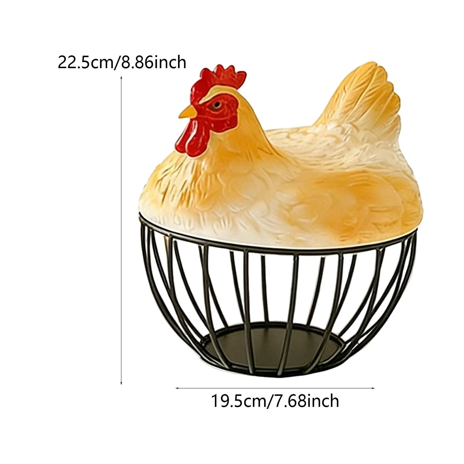 Durable Iron Egg Basket with Lid Charming Chicken Collection Eggs Holder Organizer for Kitchen Tabletop Gift Storage
Durable Iron Egg Basket with Lid Charming Chicken Collection Eggs Holder Organizer for Kitchen Tabletop Gift Storage
