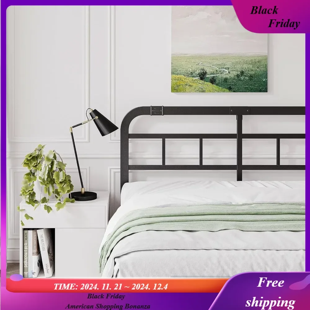 40 Inch High Metal Headboard Full, Full Size Headboard Only, Durable Construction, Easy Installation, Black
40 Inch High Metal Headboard Full, Full Size Headboard Only, Durable Construction, Easy Installation, Black