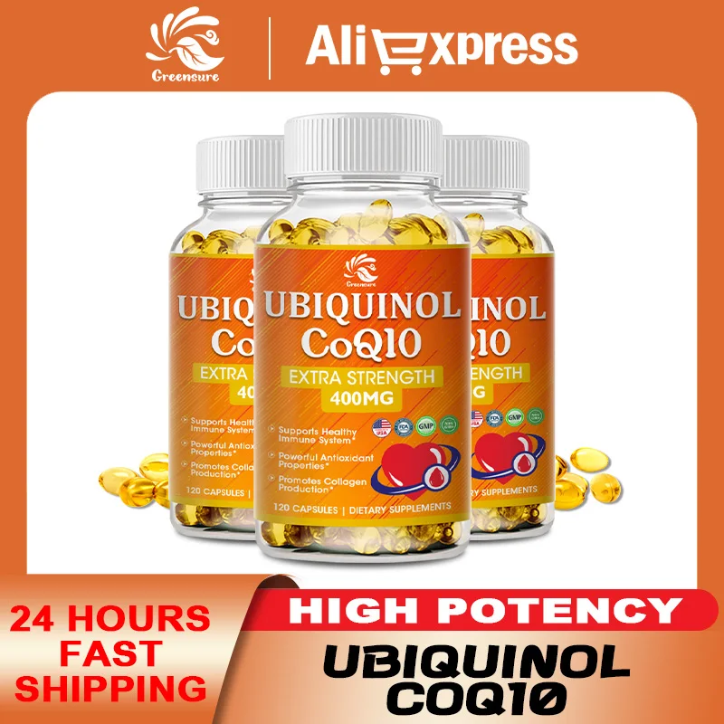 CoQ10 Capsules (Ubiquinone) 400mg, Antioxidant Support for Brain, Heart, & Energy Health – High Absorption Supplement
CoQ10 Capsules (Ubiquinone) 400mg, Antioxidant Support for Brain, Heart, & Energy Health – High Absorption Supplement