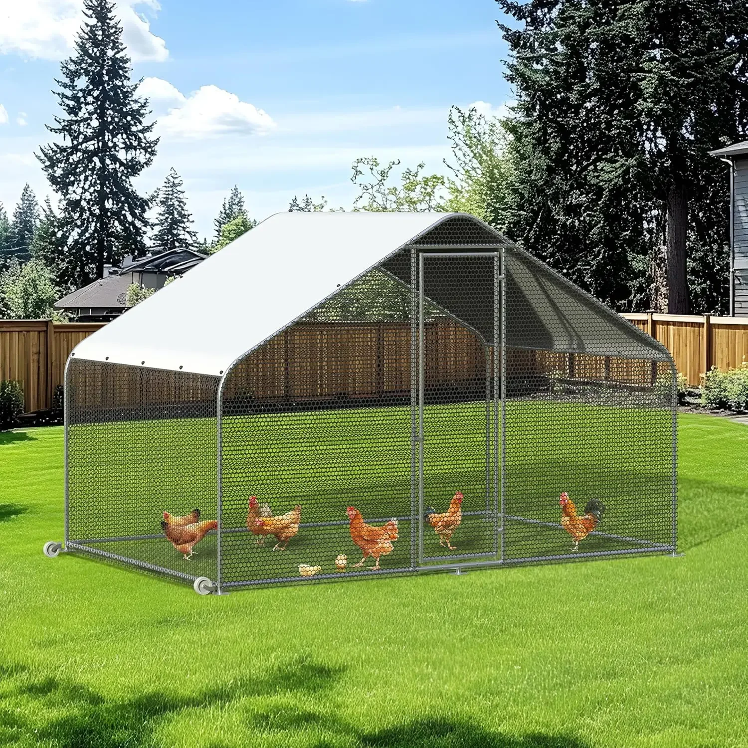 PETS TUFF Chicken Chalet - Курятник для кур, уток, кроликов и других животных - Устойчивый к хищникам, прочная проволочная конструкция с сетчатым дном.
PETS TUFF Chicken Chalet - Курятник для кур, уток, кроликов и других животных - Устойчивый к хищникам, прочная проволочная конструкция с сетчатым дном.