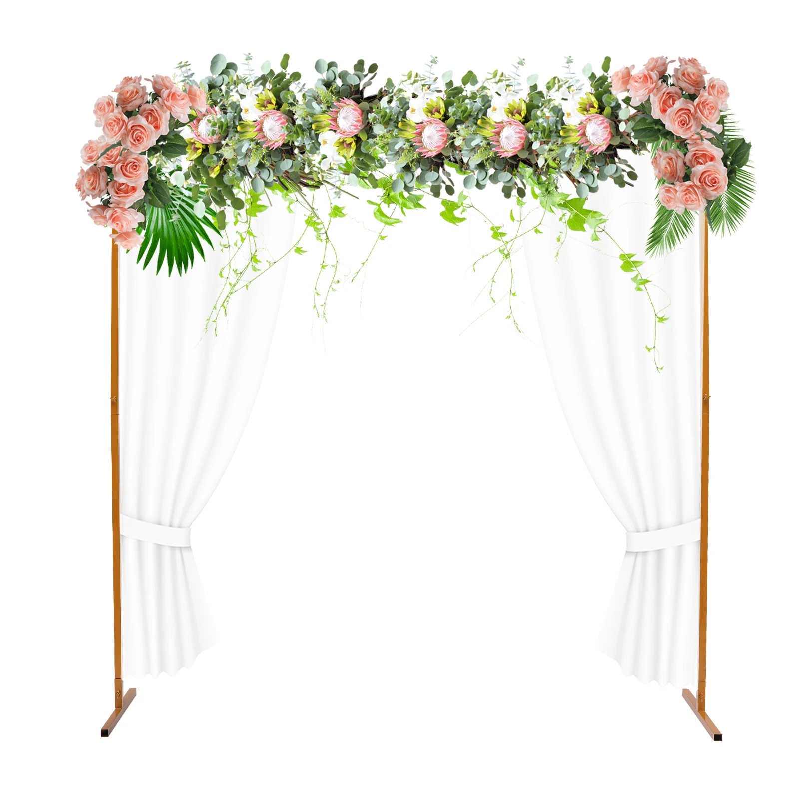 Arch Stand, Elegant Square Wedding Stand with Galvanized Iron Frame, Free Standing with Butterfly Knob, Outdoor and Indoor
Arch Stand, Elegant Square Wedding Stand with Galvanized Iron Frame, Free Standing with Butterfly Knob, Outdoor and Indoor