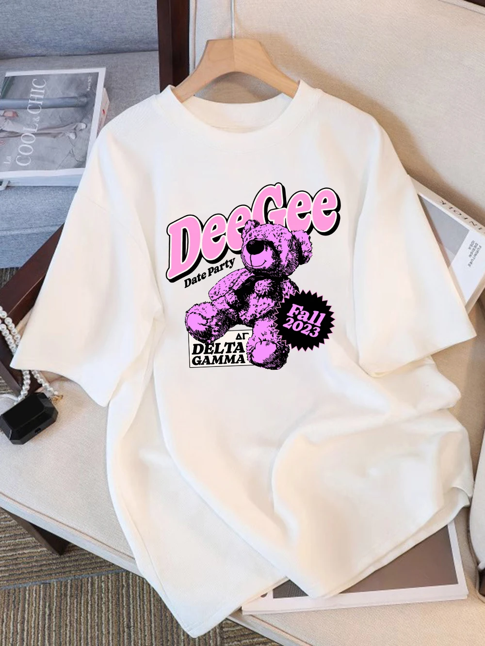 Summer T-Shirts Women Cotton Deegee Date Party Printing Tops Loose O-Neck Soft Comfortable Short Sleeve Holiday Woman Clothes
Summer T-Shirts Women Cotton Deegee Date Party Printing Tops Loose O-Neck Soft Comfortable Short Sleeve Holiday Woman Clothes