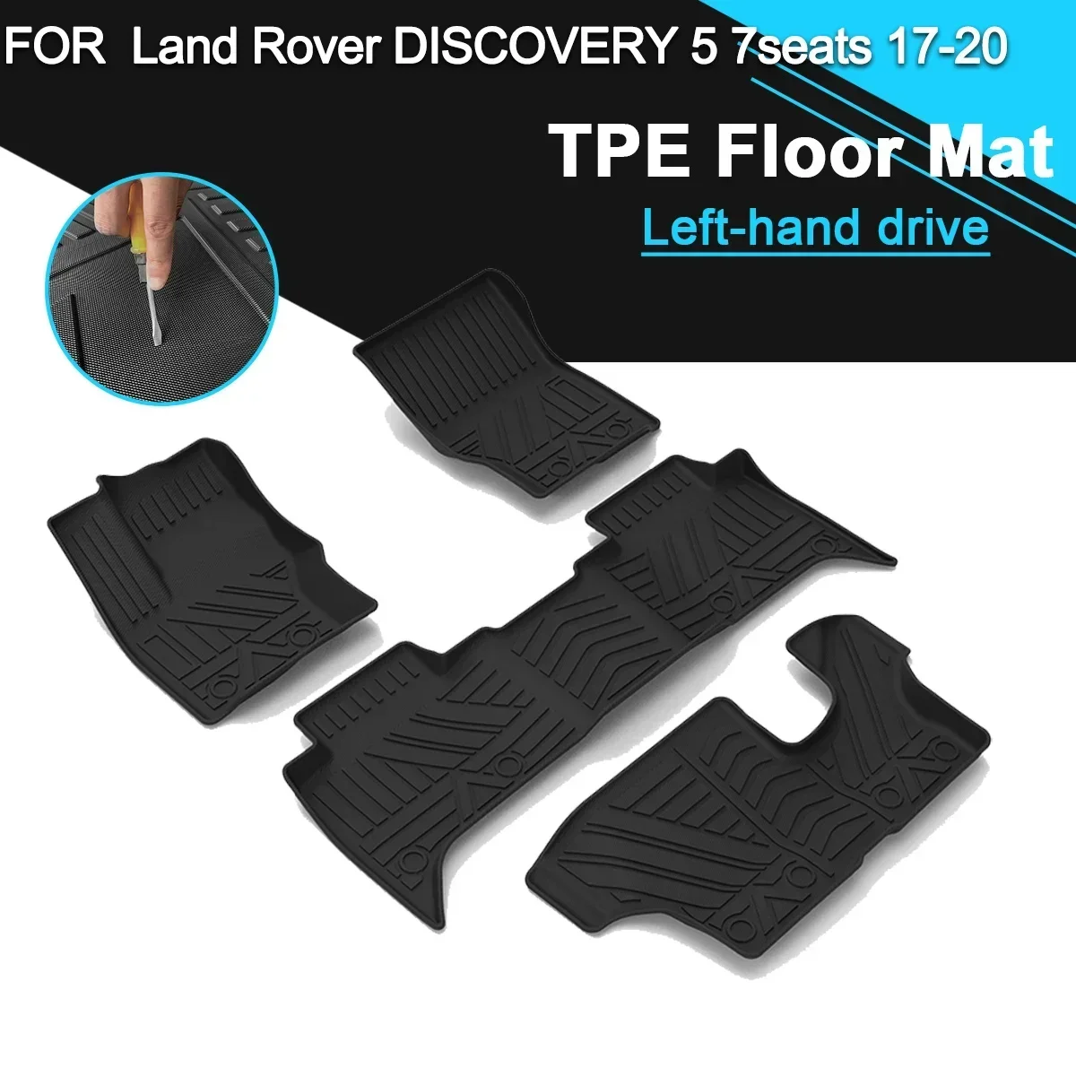 Car Floor Mat Waterproof TPE Rubber Non-Slip Fully Surrounded Refit Left Hand Drive for Land Rover Discovery 5 2017-2020
Car Floor Mat Waterproof TPE Rubber Non-Slip Fully Surrounded Refit Left Hand Drive for Land Rover Discovery 5 2017-2020