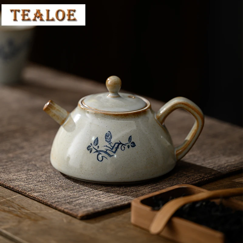 Japanese ceramic side handle teapot Kung Fu tea set tea maker creative retro household pot
Japanese ceramic side handle teapot Kung Fu tea set tea maker creative retro household pot