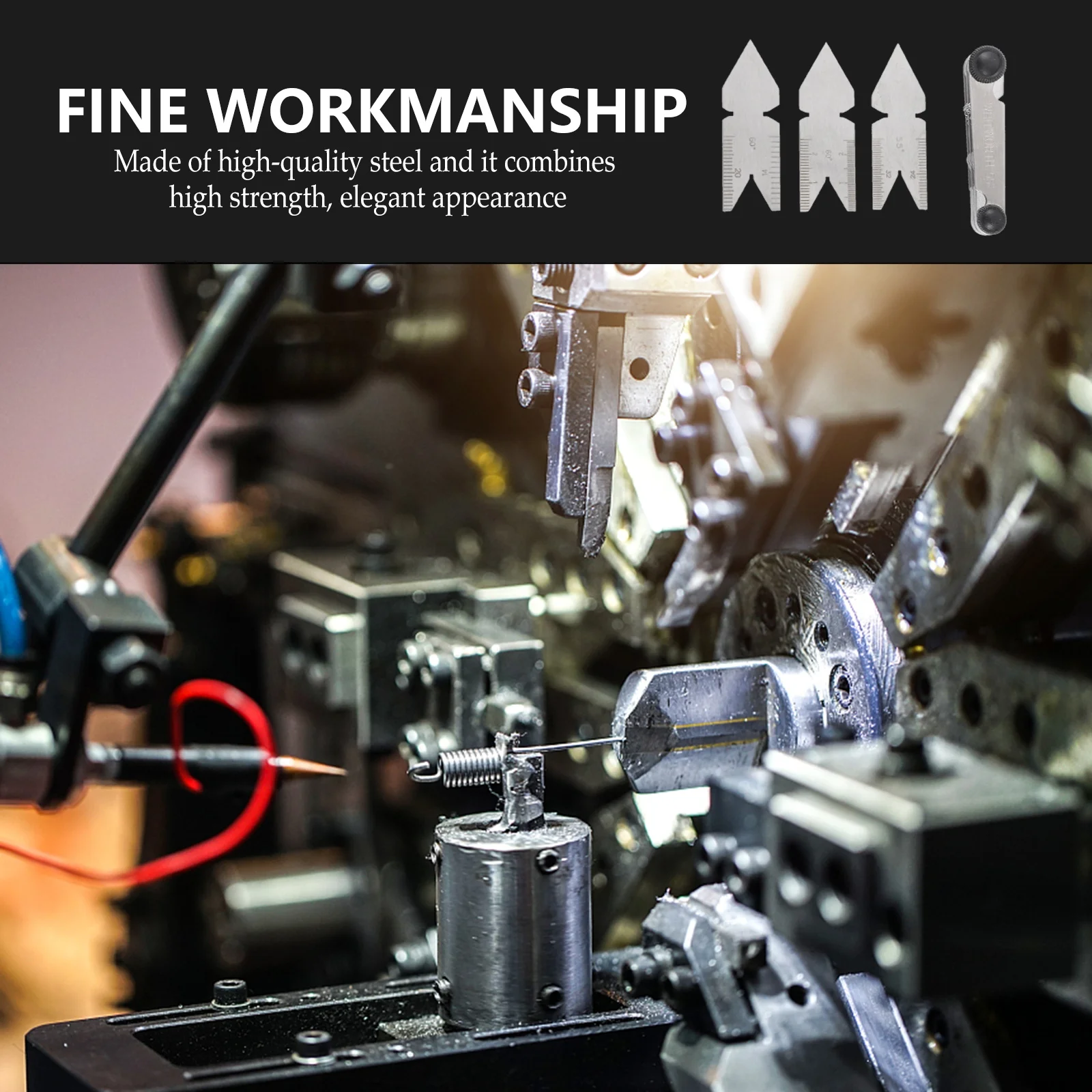 4 Pcs Thread Gauge Center Measuring Plug Metric Gauging Lathe Tools Steel Screw Pitch Gear Tooth Measuring Instruments
4 Pcs Thread Gauge Center Measuring Plug Metric Gauging Lathe Tools Steel Screw Pitch Gear Tooth Measuring Instruments