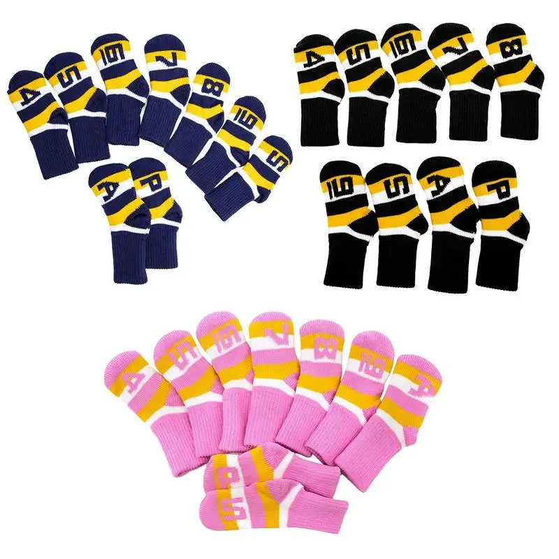 9Pcs Knit Golf Head Covers with Number Tags Anti-Scratch Putter Headcovers Set Golfing Sports Protector Accessories
9Pcs Knit Golf Head Covers with Number Tags Anti-Scratch Putter Headcovers Set Golfing Sports Protector Accessories