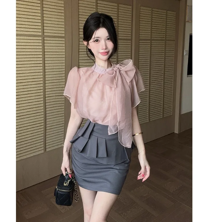 Elegant Spring Pink Lace Floral T-Shirt Semi-Body Skirt Women's Fashion Set round Neck Short Sleeve Slim Fit Casual Outfit
Elegant Spring Pink Lace Floral T-Shirt Semi-Body Skirt Women's Fashion Set round Neck Short Sleeve Slim Fit Casual Outfit