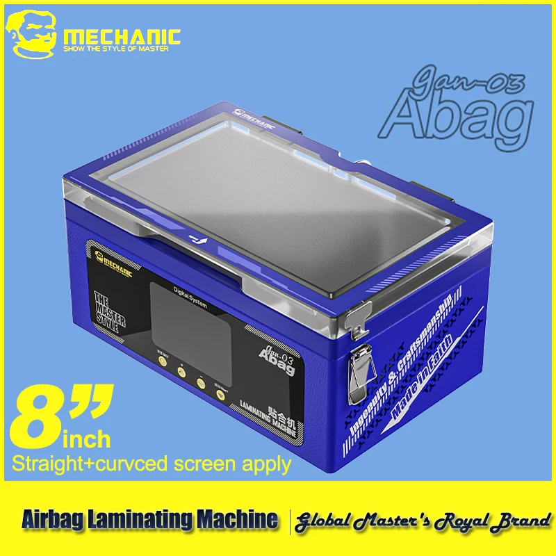 MECHANIC Gan-03 Abag 8 Inch Premium Screen Bonder 500W Power for Flat Curved Displays Lightweight Easy OneStep Operation
MECHANIC Gan-03 Abag 8 Inch Premium Screen Bonder 500W Power for Flat Curved Displays Lightweight Easy OneStep Operation