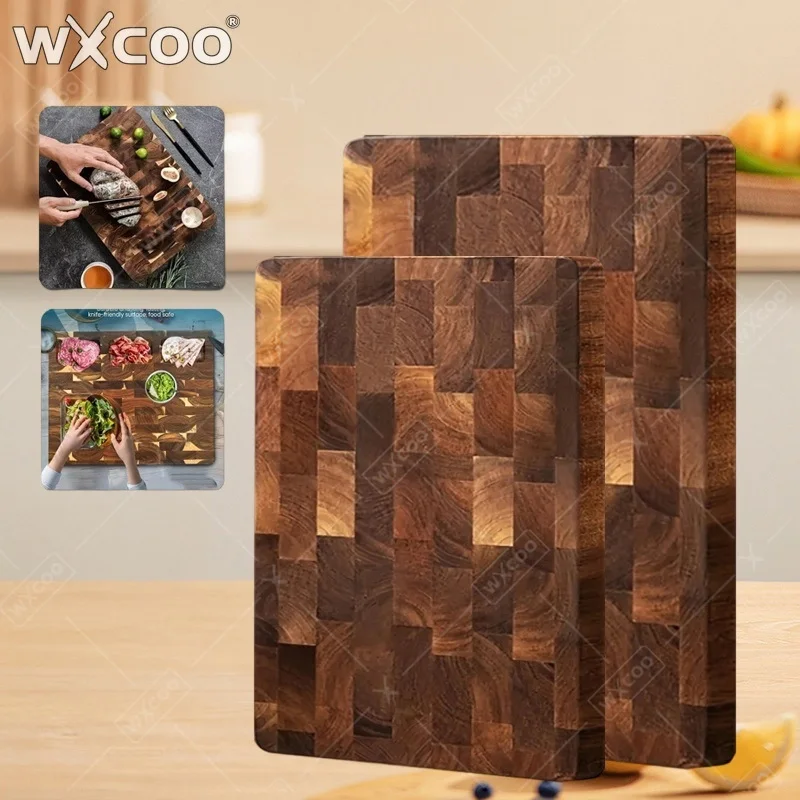 WXCOO Thicken Acacia Wooden Cutting Board Kitchen Solid Wood Non-slip Double-sided Splicing Checkerboard for Cut Vegetable Fruit
WXCOO Thicken Acacia Wooden Cutting Board Kitchen Solid Wood Non-slip Double-sided Splicing Checkerboard for Cut Vegetable Fruit