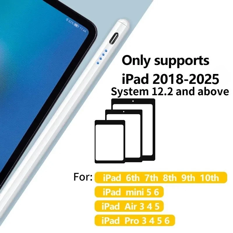Stylus For Apple Pencil Palm Rejection, Touch Pen For iPad 10 11th 9 8 Mini 5 2018 to 2025, with a Quick 30-Minute Charging Time
Stylus For Apple Pencil Palm Rejection, Touch Pen For iPad 10 11th 9 8 Mini 5 2018 to 2025, with a Quick 30-Minute Charging Time