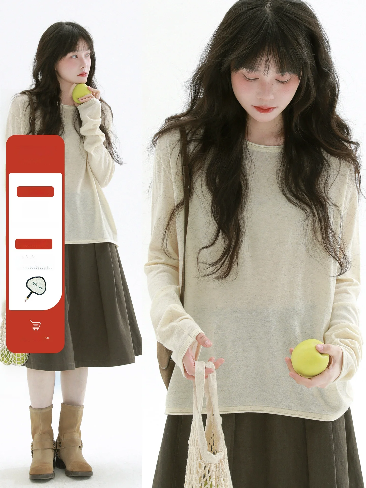 Rare round Neck Long Sleeve Loose Women's Knitted Base Shirt Artistic Vintage Lazy Style Versatile Quality Top Polyester Wool...
Rare round Neck Long Sleeve Loose Women's Knitted Base Shirt Artistic Vintage Lazy Style Versatile Quality Top Polyester Wool...
