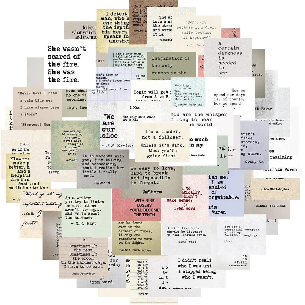 60PCS New Celebrity Quotes Graffiti Stickers For Luggage Phone Case Laptop Notebook Decals Kids Gift
60PCS New Celebrity Quotes Graffiti Stickers For Luggage Phone Case Laptop Notebook Decals Kids Gift