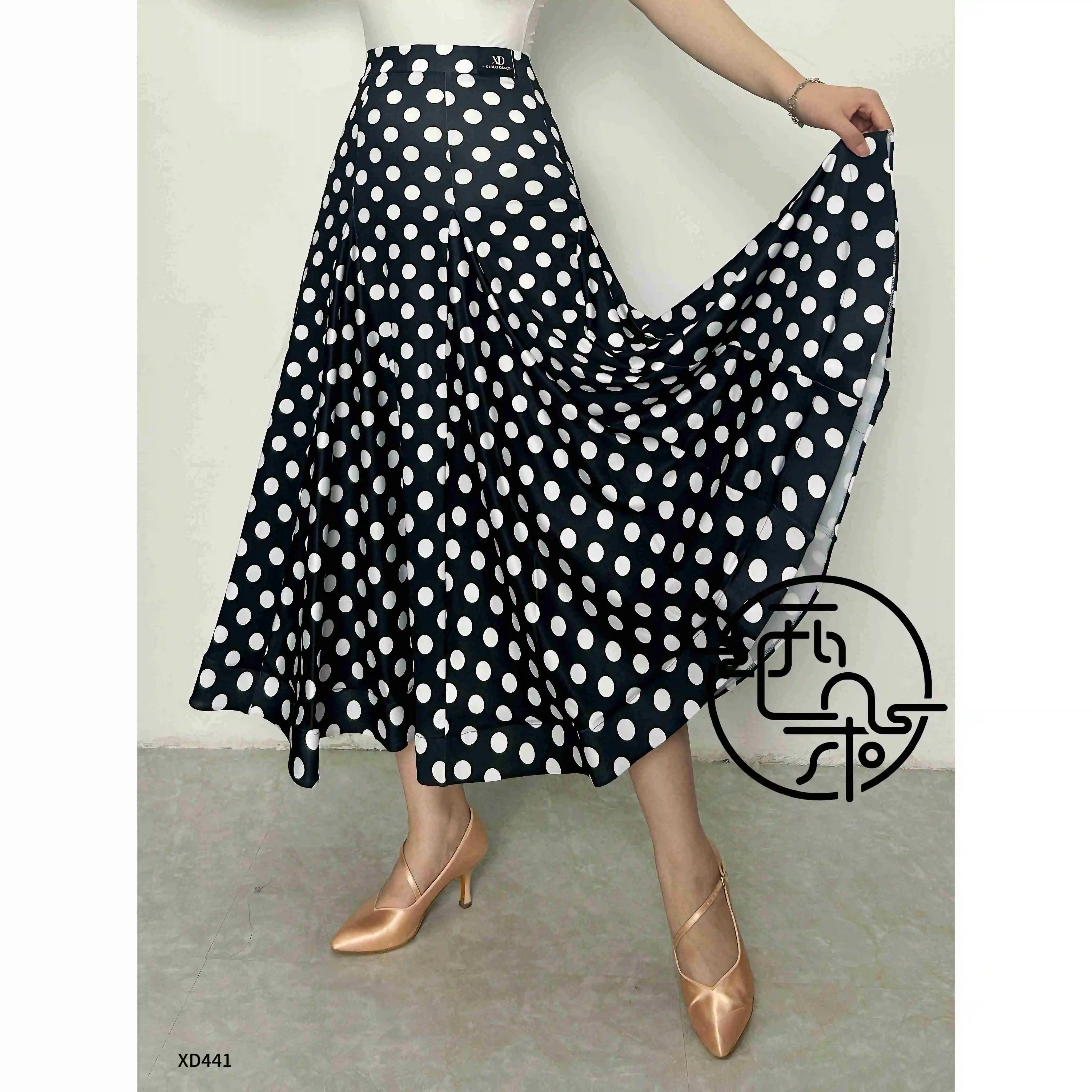 2026 New Ballroom Dance Skirt Women Waltz Tango Dance Practice Clothes Polka Dot Black Long Skirt Latin Dance Performance Wear
2026 New Ballroom Dance Skirt Women Waltz Tango Dance Practice Clothes Polka Dot Black Long Skirt Latin Dance Performance Wear