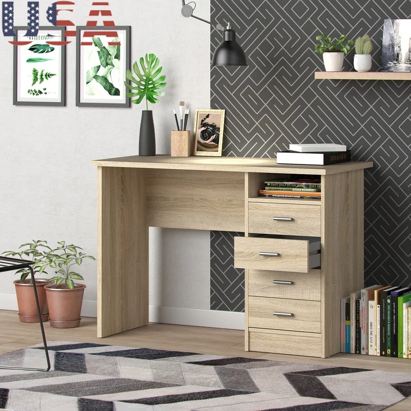 Офисный стол в скандинавском стиле с 4 ящиками и полкой. Прочный письменный стол для взрослых. Простая сборка.
Офисный стол в скандинавском стиле с 4 ящиками и полкой. Прочный письменный стол для взрослых. Простая сборка.