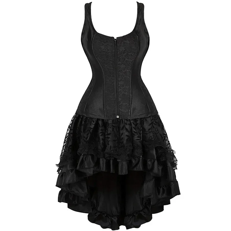 Corsets And Bustiers Dress Shoulder Strap Plus Size Zipper Front Gothic Party With Skirt Set Lace Up Women's Cosplay Korsett
Corsets And Bustiers Dress Shoulder Strap Plus Size Zipper Front Gothic Party With Skirt Set Lace Up Women's Cosplay Korsett