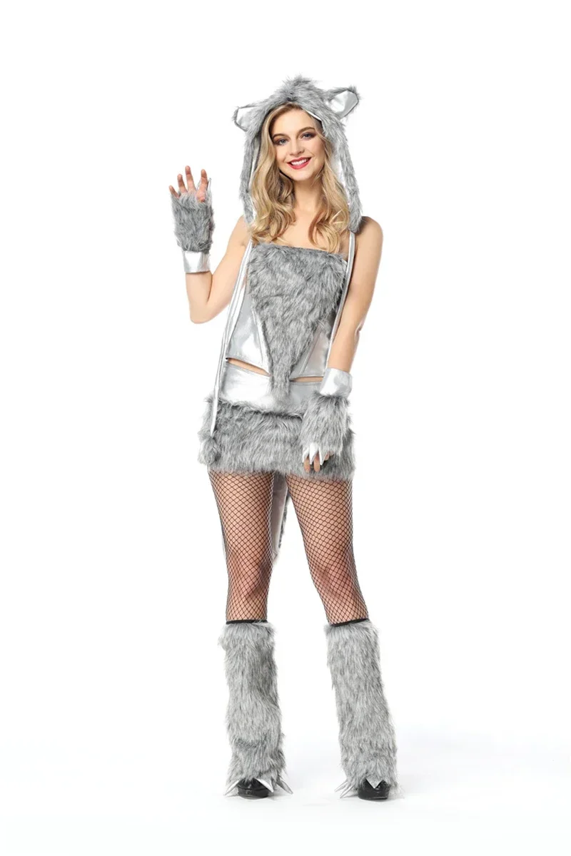 Halloween Women's Big Bad Wolf Animal Costume Role Playing Party Cosplay Stage Clothing Sexy Furry Wolf Girl Jumpsuit Uniforms
Halloween Women's Big Bad Wolf Animal Costume Role Playing Party Cosplay Stage Clothing Sexy Furry Wolf Girl Jumpsuit Uniforms