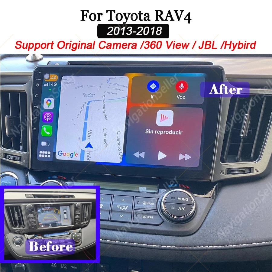 VIGOHI Car Radio For Toyota RAV4 Rav 4 2013-2018 Android Multimedia Video Player Carplay Navigation GPS Stereo Bluetooth WIFI DS
VIGOHI Car Radio For Toyota RAV4 Rav 4 2013-2018 Android Multimedia Video Player Carplay Navigation GPS Stereo Bluetooth WIFI DS
