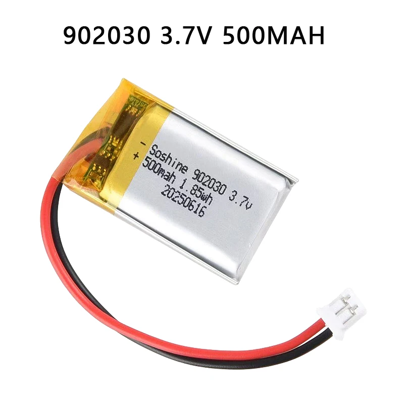 1-8pcs 3.7V 500mAh 902030 Polymer Lithium Ion Rechargeable Battery for LED Lights,bluetooth Speakers MP5 Selfie Stick Battery 
1-8pcs 3.7V 500mAh 902030 Polymer Lithium Ion Rechargeable Battery for LED Lights,bluetooth Speakers MP5 Selfie Stick Battery