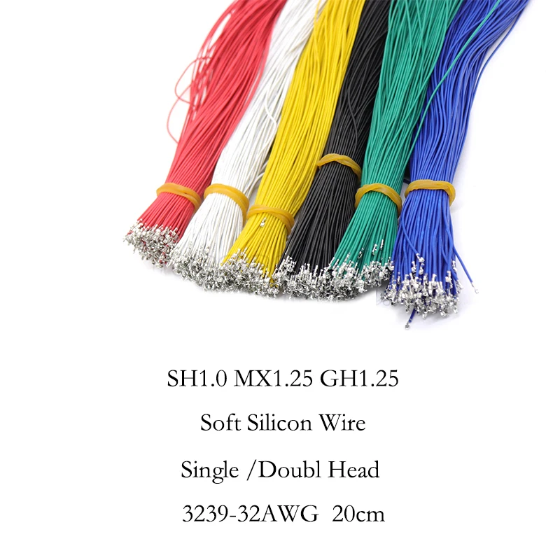 100pcs SH1.0 MX1.25 GH1.25 PH2.0 XH2.54 Soft Silicon High Temp Resist Terminal Wire Cable 10/20cm Single Double Terminal Crimped
100pcs SH1.0 MX1.25 GH1.25 PH2.0 XH2.54 Soft Silicon High Temp Resist Terminal Wire Cable 10/20cm Single Double Terminal Crimped