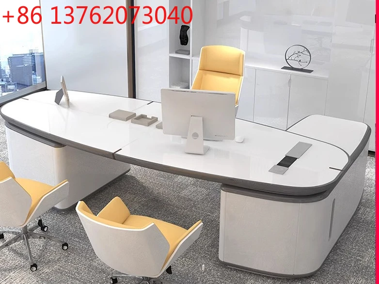 Стол с белой краской, простой современный модный настольный светильник для босса, роскошный креативный президентский стол
Стол с белой краской, простой современный модный настольный светильник для босса, роскошный креативный президентский стол