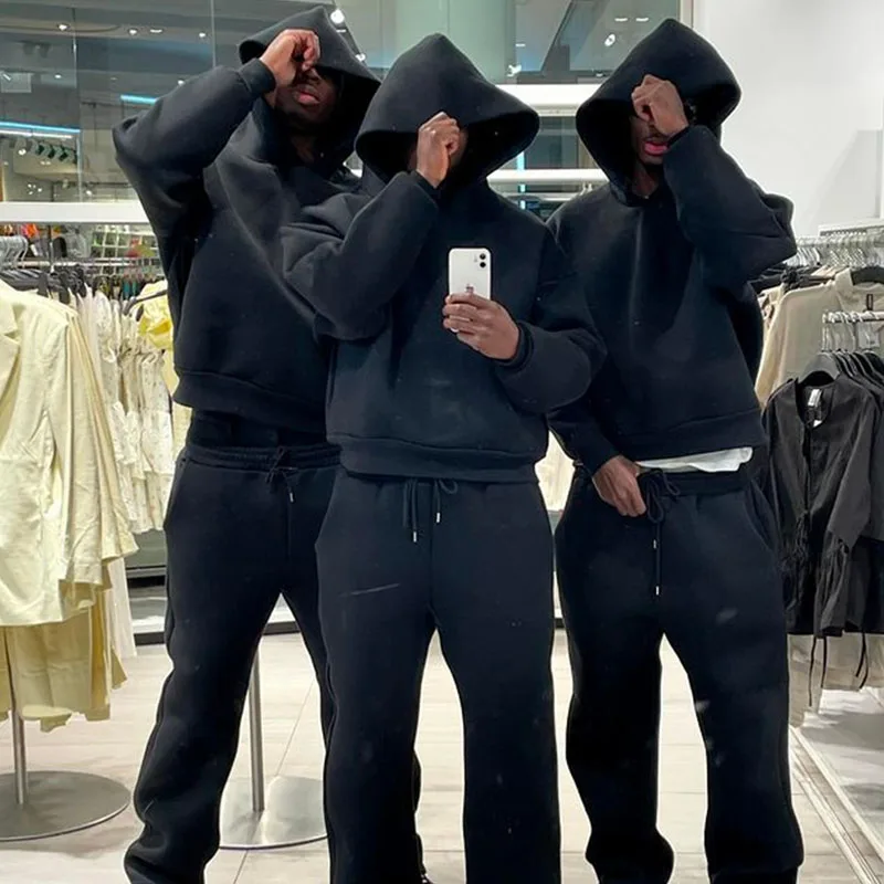 Casual sets Solid Tracksuit for Men Zipper Long Sleeve Hooded Sweatshirt Straight Pants 2 Piece Set Plush Hoodie Trousers Suits
Casual sets Solid Tracksuit for Men Zipper Long Sleeve Hooded Sweatshirt Straight Pants 2 Piece Set Plush Hoodie Trousers Suits