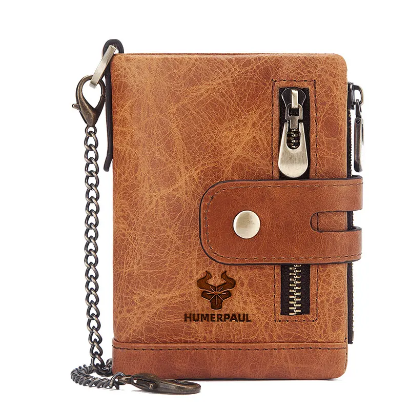 LAREET Fashion Genuine Leather Wallet With Cowhide For Men Money Card Holder Purse RFID Short Double Zipper Coin Pocket Bifold
LAREET Fashion Genuine Leather Wallet With Cowhide For Men Money Card Holder Purse RFID Short Double Zipper Coin Pocket Bifold
