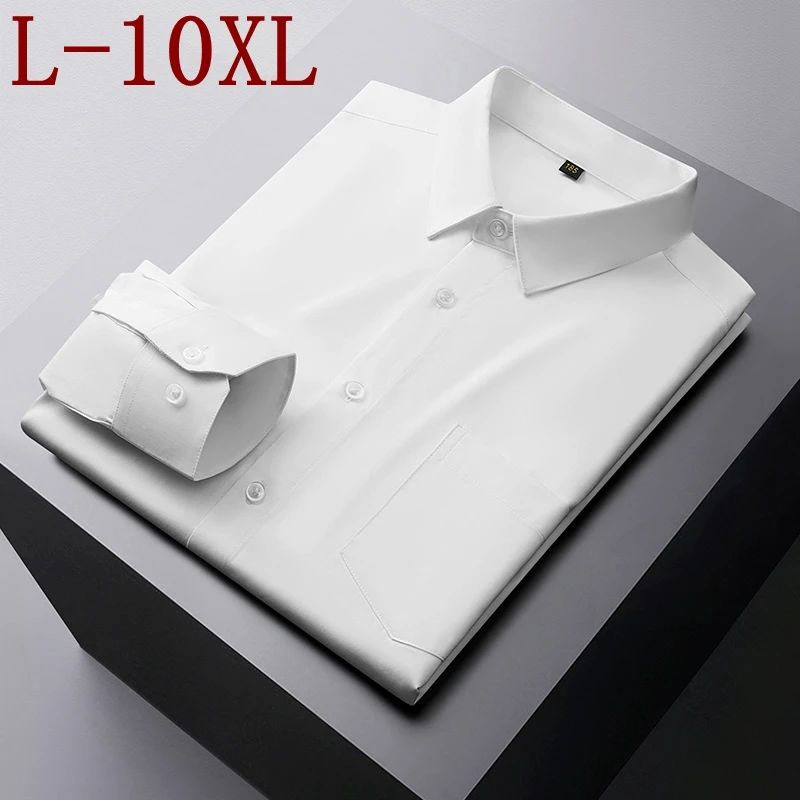 10XL 8XL 7XL New High End Luxury 100% Cotton Formal Shirt Men Lapel Loose Mens Shirts Long Sleeve Business Social chemise homme
10XL 8XL 7XL New High End Luxury 100% Cotton Formal Shirt Men Lapel Loose Mens Shirts Long Sleeve Business Social chemise homme
