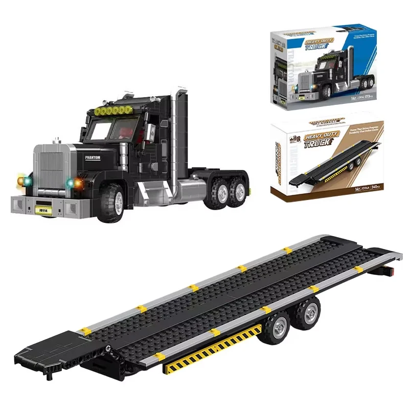 MOC American Heavy Duty Truck Tractor With Large Trailer Building Blocks City Speed Racer Vehicle Bricks Educational Toy For Kid
MOC American Heavy Duty Truck Tractor With Large Trailer Building Blocks City Speed Racer Vehicle Bricks Educational Toy For Kid