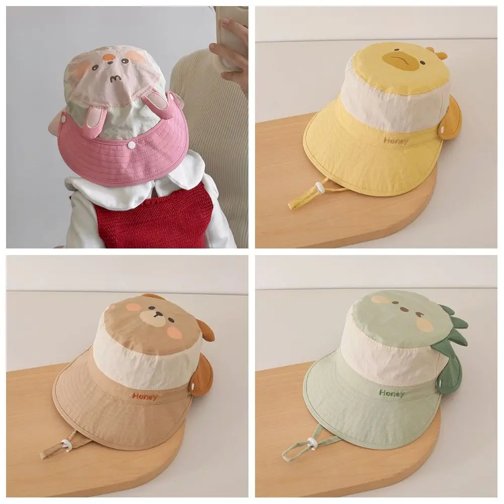 Quick-dry Cartoon Animal Bucket Hat Detachable Shading Hat Summer Kid Sunhat Letter Embroidery Anti-UV Sun Hat
Quick-dry Cartoon Animal Bucket Hat Detachable Shading Hat Summer Kid Sunhat Letter Embroidery Anti-UV Sun Hat