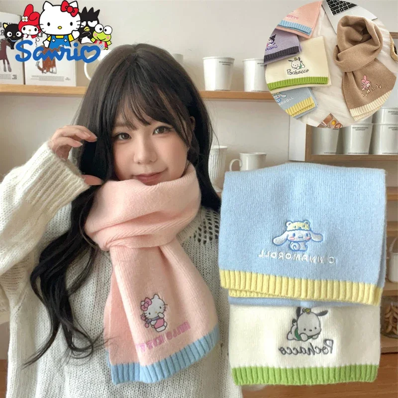 Kawaii Hello Kitty Cinnamoroll Plush Knitted Scarf Cartoon Winter Girl Cute Fashion Student Outdoor Cold-proof Warm Neckerchief
Kawaii Hello Kitty Cinnamoroll Plush Knitted Scarf Cartoon Winter Girl Cute Fashion Student Outdoor Cold-proof Warm Neckerchief