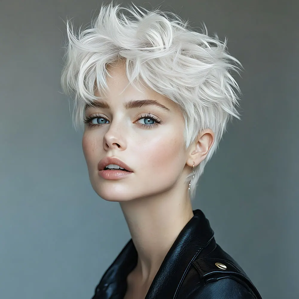 Short Curly White Synthetic Wig for Women, Pixie Cut Wig with Bangs, Heat Resistant Fiber Wigs for Daily Wear Party Cosplay Natu
Short Curly White Synthetic Wig for Women, Pixie Cut Wig with Bangs, Heat Resistant Fiber Wigs for Daily Wear Party Cosplay Natu