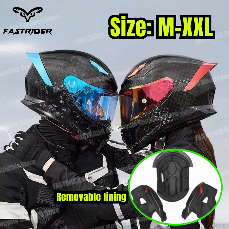 New Carbon Fiber Motorcycle Helmet Men's and Women's Four Seasons Universal Full Helmet Locomotive Cruise Helmet
New Carbon Fiber Motorcycle Helmet Men's and Women's Four Seasons Universal Full Helmet Locomotive Cruise Helmet