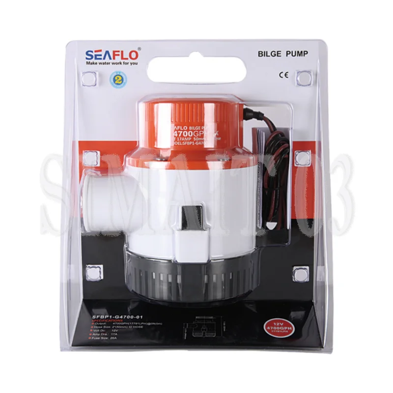 SEAFLO 01 Series 4700GPH 12V Bilge Pump Marine Boat Accessories Electric Water Pump Heavy Duty High Flow Non-Automatic 2" Outlet
SEAFLO 01 Series 4700GPH 12V Bilge Pump Marine Boat Accessories Electric Water Pump Heavy Duty High Flow Non-Automatic 2" Outlet