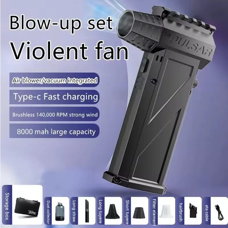 X3pro Turbine Blower Brushless Snow Removal 140000RPM Handheld Powerful Vacuum Cleaner Type-C Charging Household Power Tool New
X3pro Turbine Blower Brushless Snow Removal 140000RPM Handheld Powerful Vacuum Cleaner Type-C Charging Household Power Tool New
