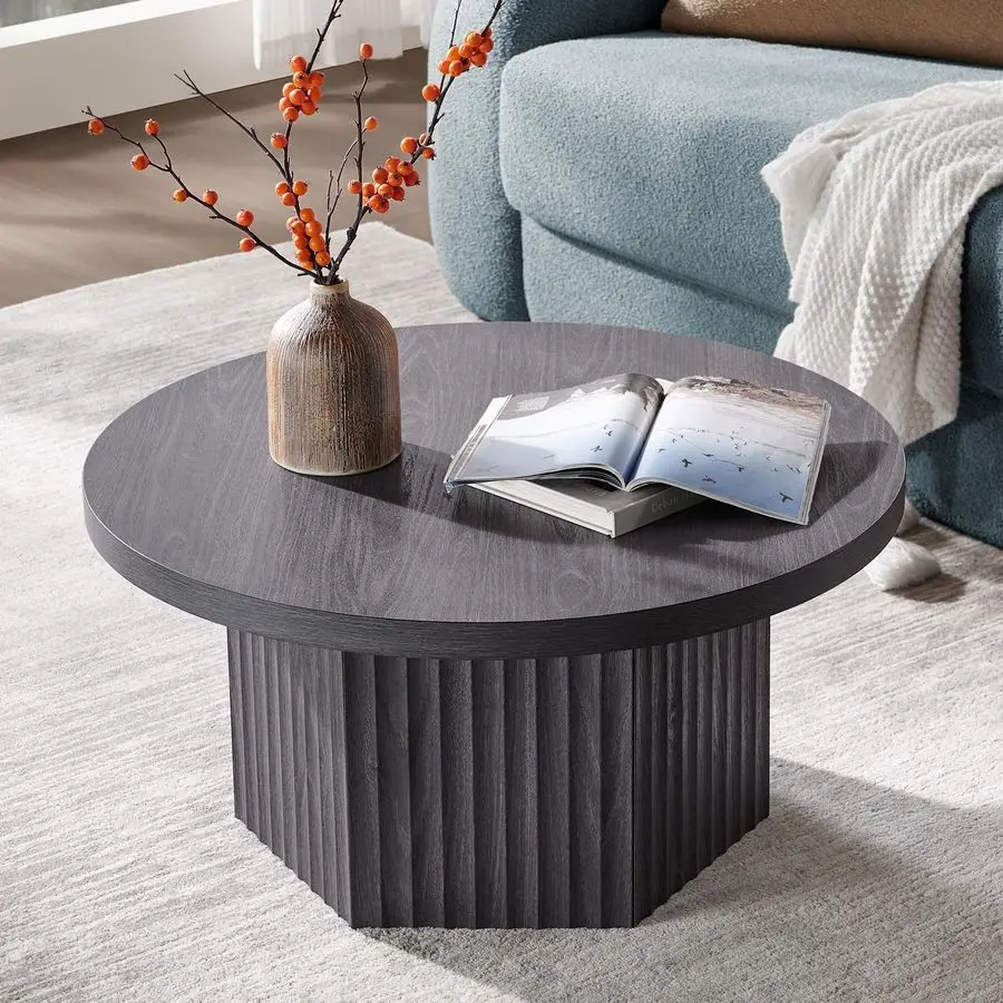 Round Coffee Table for Living Room, Mid Century Modern Fluted Center Coffee Table with Storage, 32 Circle Accent Tea Dining Tabl
Round Coffee Table for Living Room, Mid Century Modern Fluted Center Coffee Table with Storage, 32 Circle Accent Tea Dining Tabl